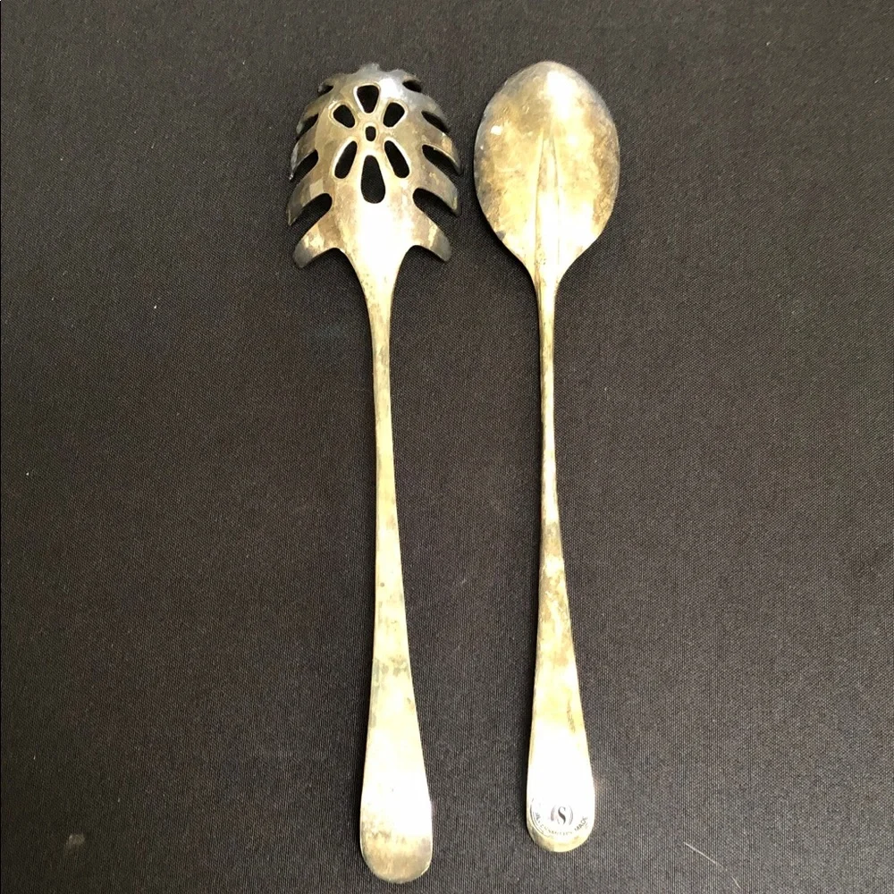 Elegant Silver Serving Spoon Set